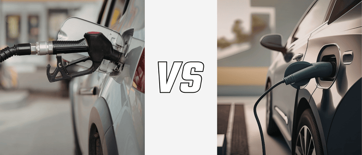 Voitures thermiques vs voitures éléctriques.